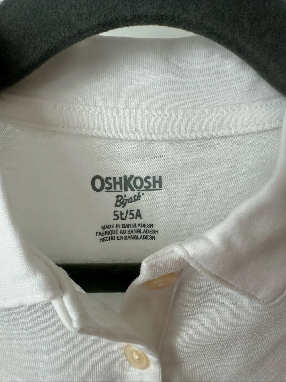 Set of 2 Girls OshKosh B'gosh White Short-Sleeve Polos {Size 5T | NWT}